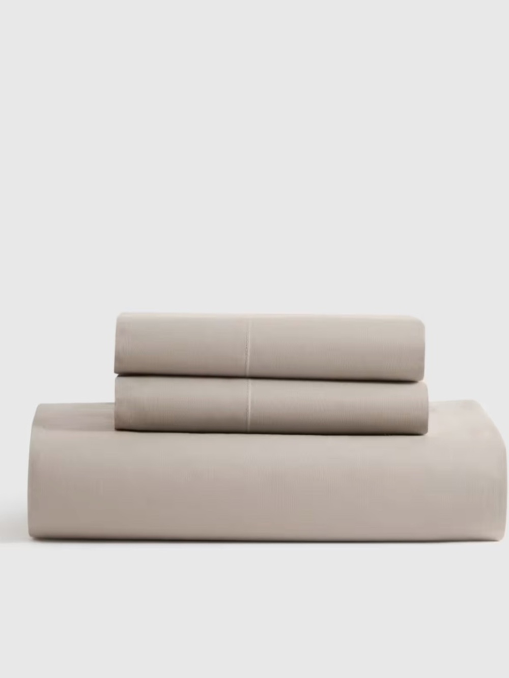 New 3 piece Organic Crisp Percale Fitted Sheet Set Queen Dove Tan
